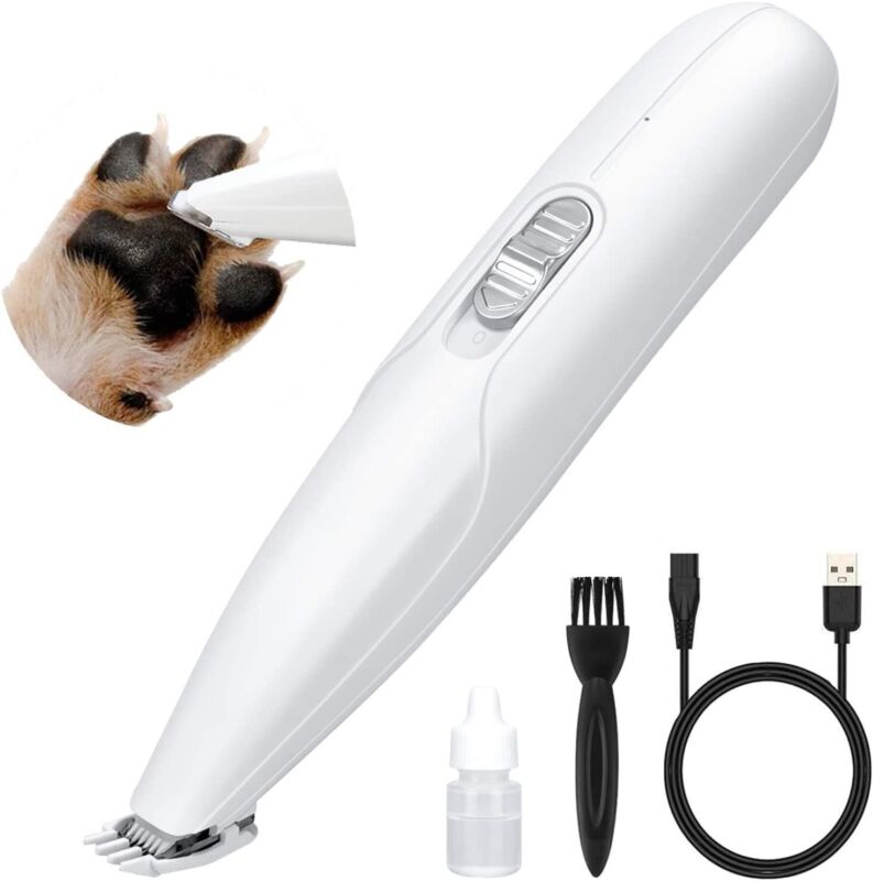 Gasur Cordless Dog Clipper Kit Electric Pet Trimmer Small for Paw Nail Face Ears