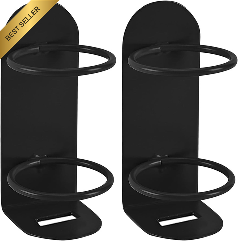 2 Pk Electric Toothbrush Holders Stick Wall Mounted Metal Bathroom