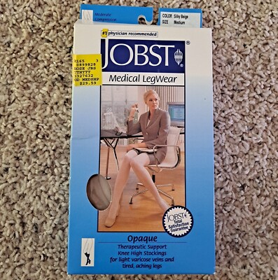Jobst Medical LegWear Knee High Medium Opaque Beige Support Stockings 15-20 mmHg