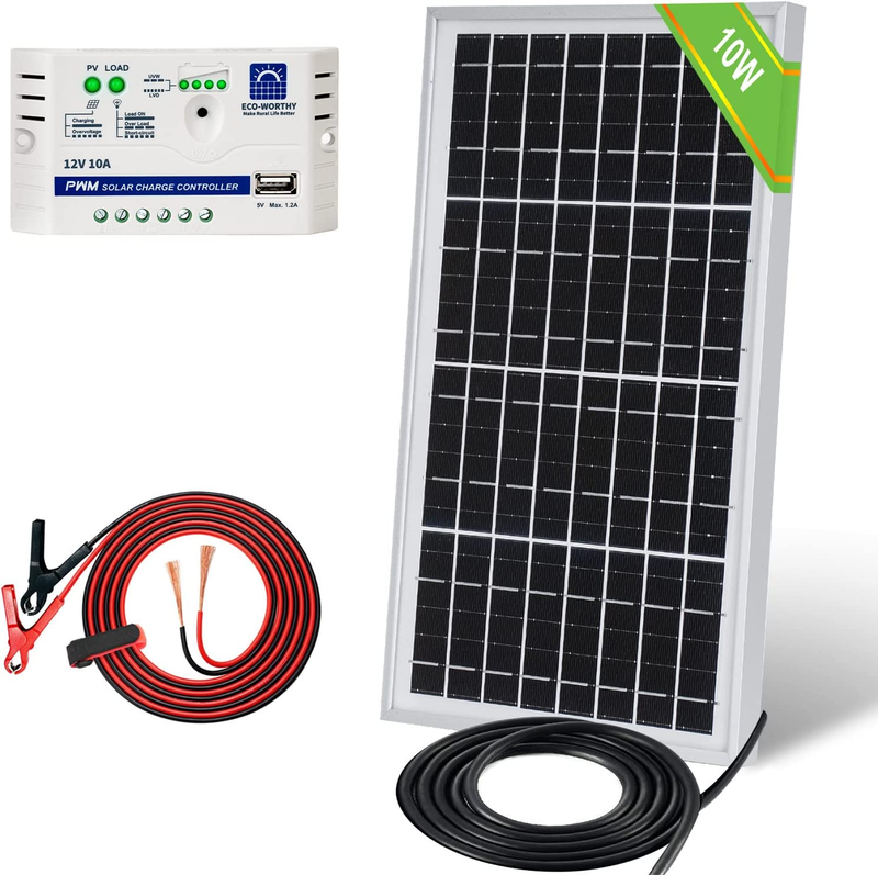 10W Solar Panel Kit 12V Solar Battery Charger for Car Motorcycle Boa