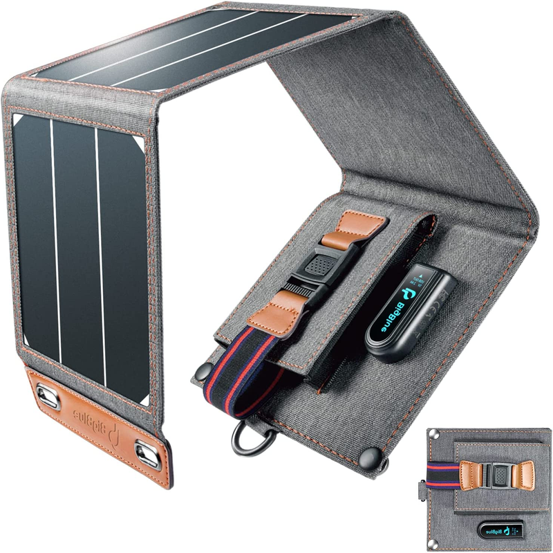 Cargador Panel De Energia Solar Telefono Plegable Camping Senderismo Impermeable