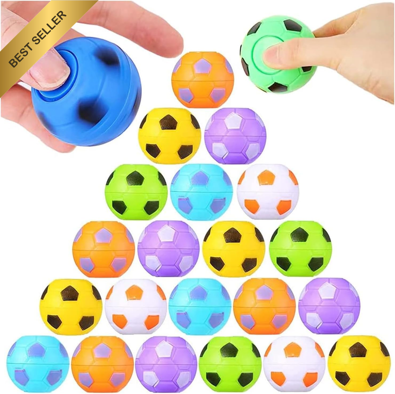 32 PCS Mini Fidget Spinners Soccer Ball, Soccer Party Favors Stuffers, Rotatable