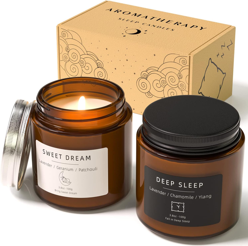 Scented Candles,  Candles for Home Scented, Candle Set for Stress Relief and Promote Sleep, Candle Gifts for Women and Men