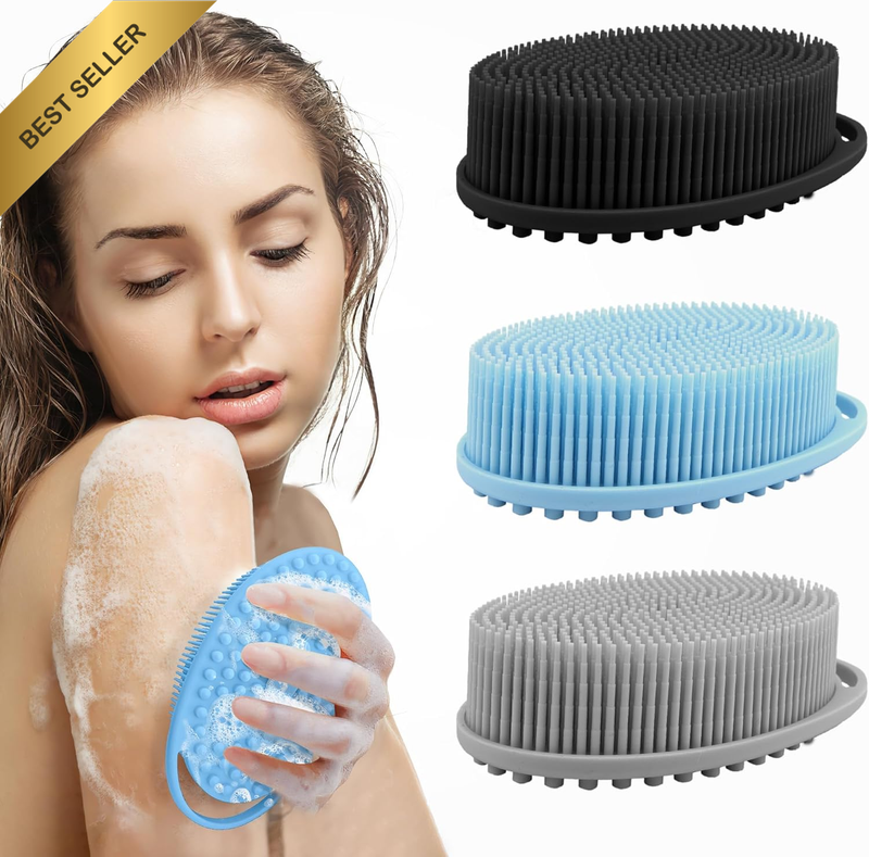 Silicone Body Scrubber Silicone Scrubber Bath Brush Body Scrub Brush Dry Brushin