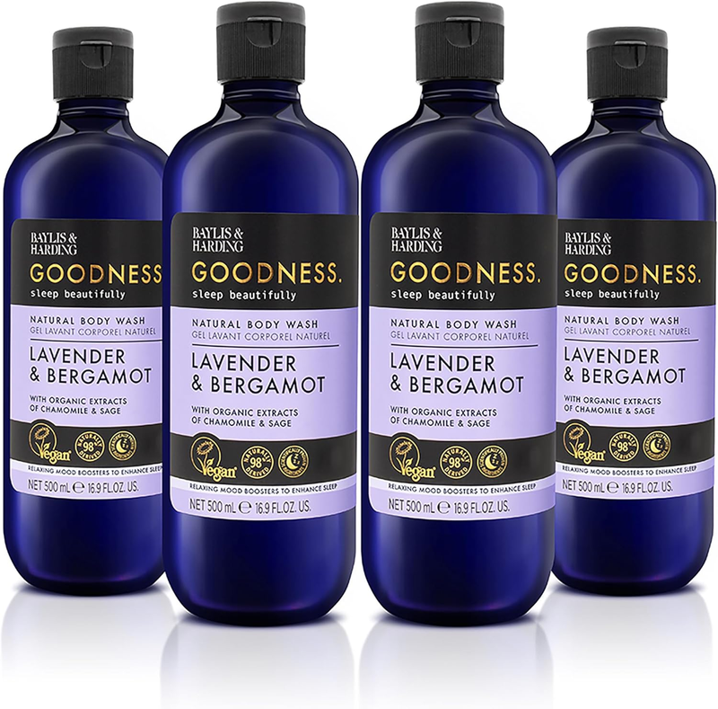 Baylis & Harding Goodness Sleep Natural Body Wash 500Ml 4 Pack