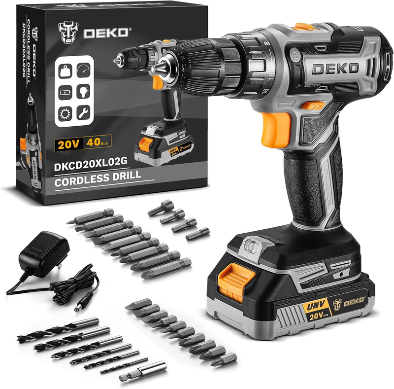 Cordless: Deko Pro Cordless Drill 20v Electric Power Drill S