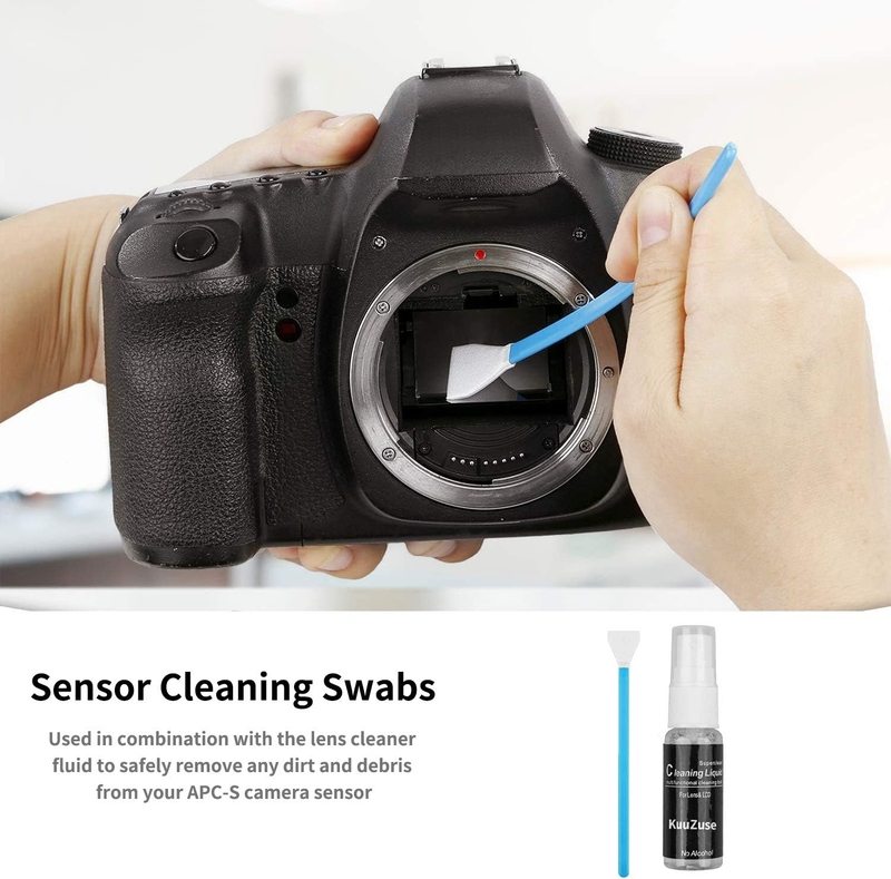 Professional DSLR Camera Cleaning Kit with APS-C Cleaning Swabs, Microfiber Clot