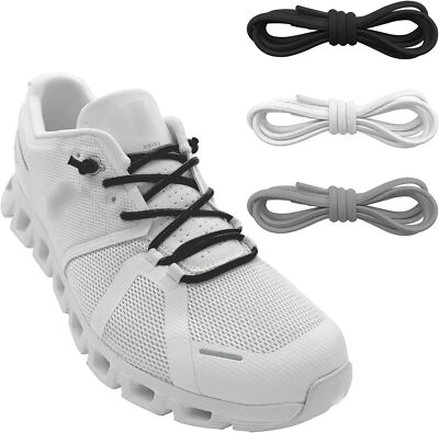 Ndtezugt 3 Pairs Elastic No Tie Shoe Laces, Stretch Round
