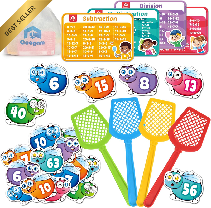 Math Counting Game Swat the Fly Cards for Grades 1-3 Kids