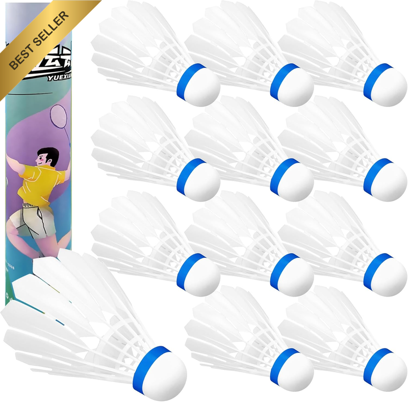 12PCS Nylon Badminton Shuttlecocks Durable Stable Birdies for Indoor Outdoor Tra