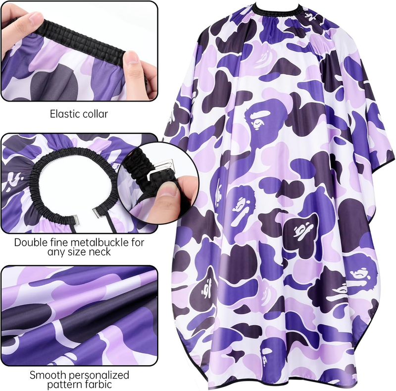 Professional Hair Cutting Cape Waterproof Barber Cape for Men Polyester Hair Sty