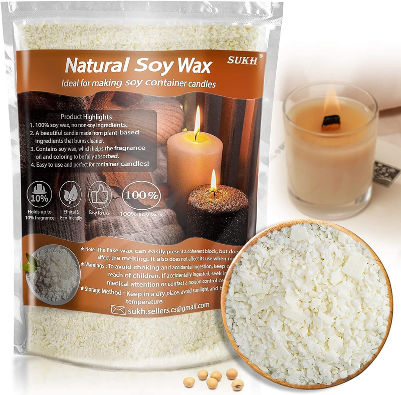 Natural Soy Wax for Candle Making-Soy Wax Chips Container Ca