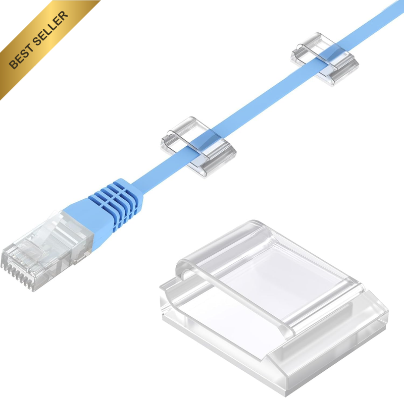 Self Adhesive Cable Clips, Wire Clips Cable Clamps Management TV PC Cable Holder