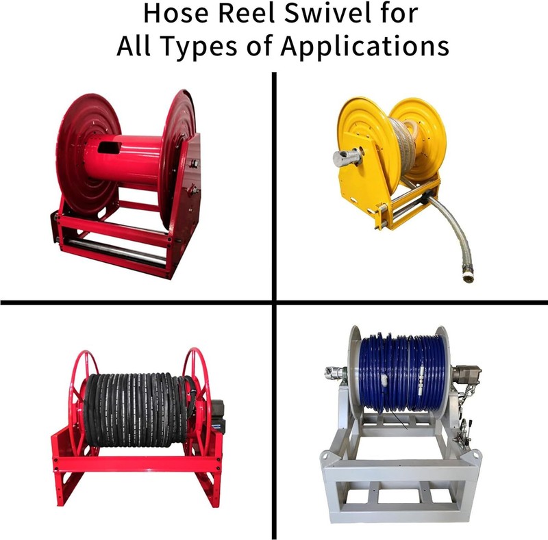 1/2 Inch FXF Heavy Duty Hose Reel Swivel with Grease Zerk - Hose Reel Parts Fitt