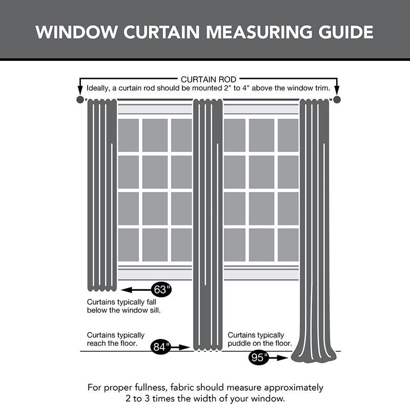 Trevor Heathered Texture Semi-Sheer Tab Top Curtain Panel Pair, 40" X 95", White