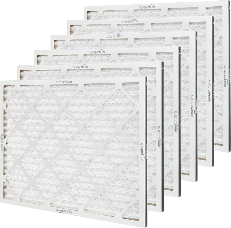20x25x1 Air Filter 6 Pack, Merv 8 AC Furnace Filters