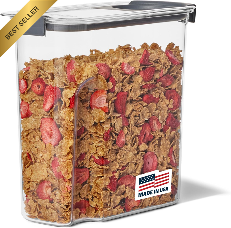 Brilliance Cereal Food Storage Container with Flip Top Spout, Dishwasher Safe, 3