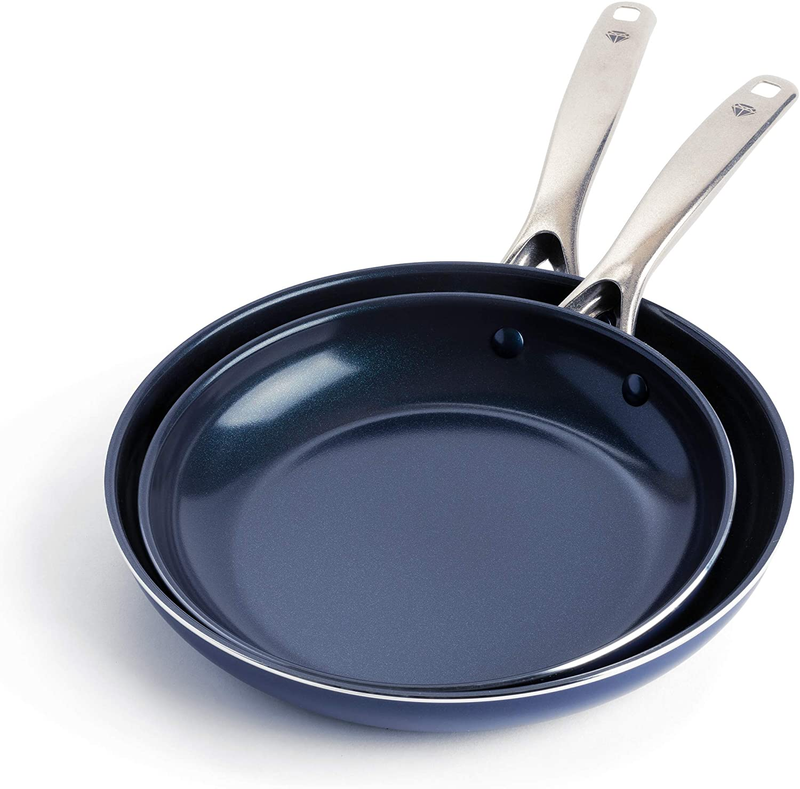 Toxin Free Enhanced Ceramic Nonstick Frypan, 2pack, 9.5in And 1