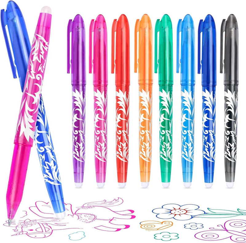 Temperature Sensitive Pens DxJ Heat Erasable Pens 10-Pack - 0.5mm Tip Friction Erasable Gel Pens For School & Office Friction Erase Pens For Students - View #13