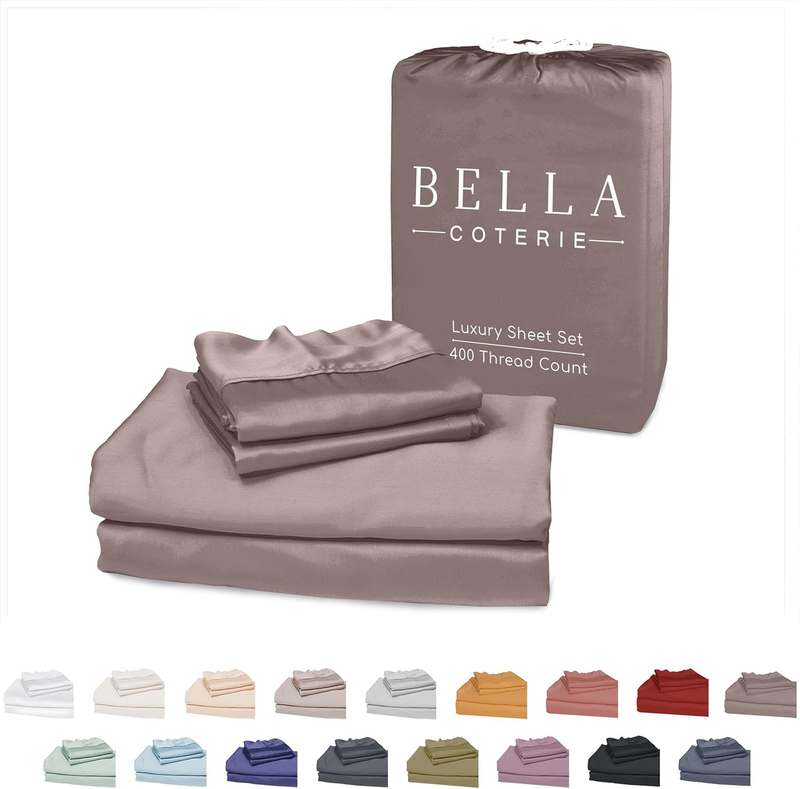 Luxury Twin XL Size Sheet Set | 100% Organically Grown Bamboo Viscose | Ultra Soft | Cooling for Hot Sleepers | 18