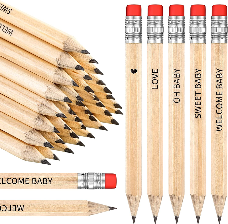 S Baby Shower Pencils Sharpened Pencils With Erasers Pencils F