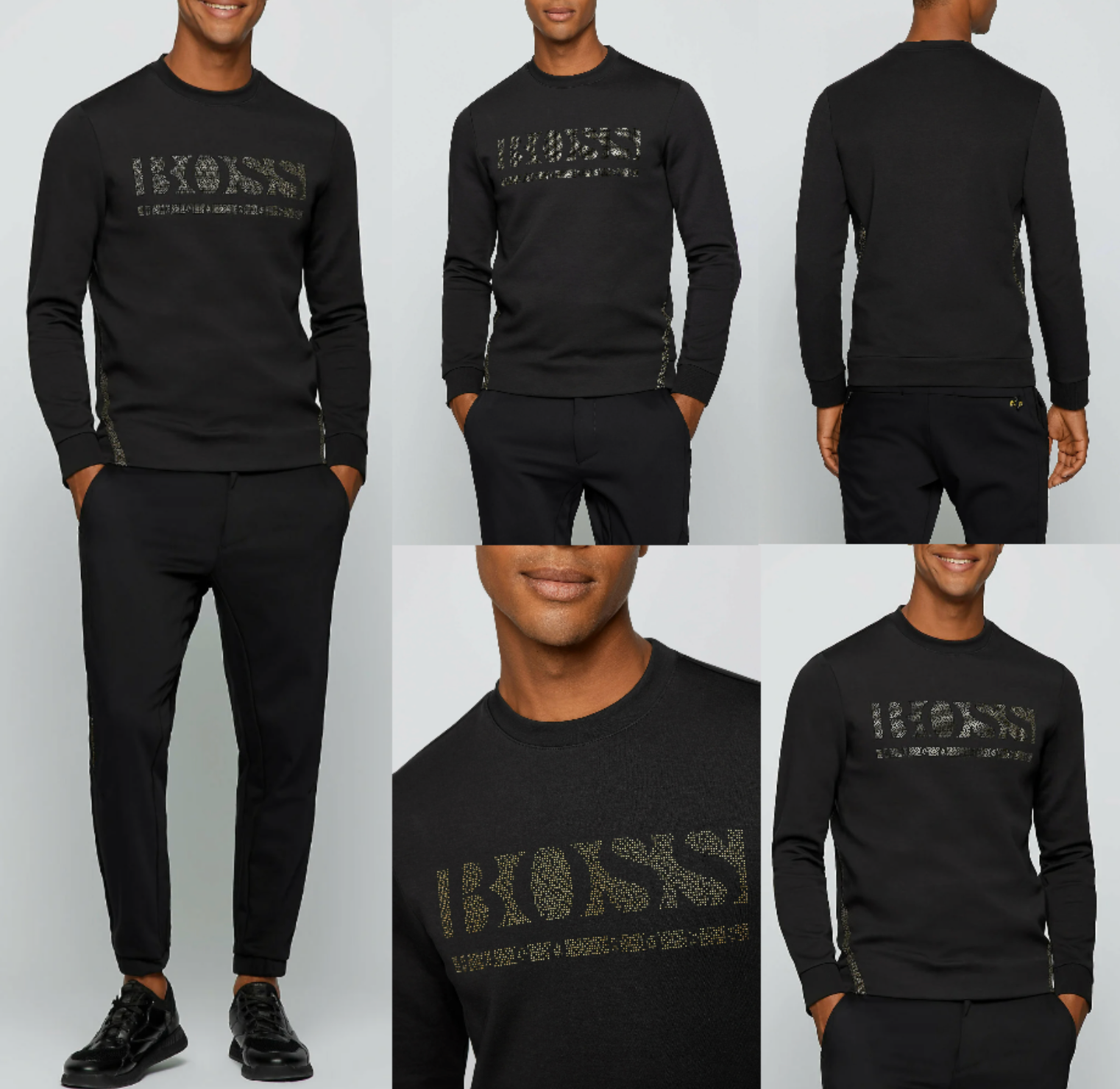 HUGO BOSS｜ (Sweatshirt (50506119-001)) Hugo Boss Men's Salbo Crew Neck Sweatshirt