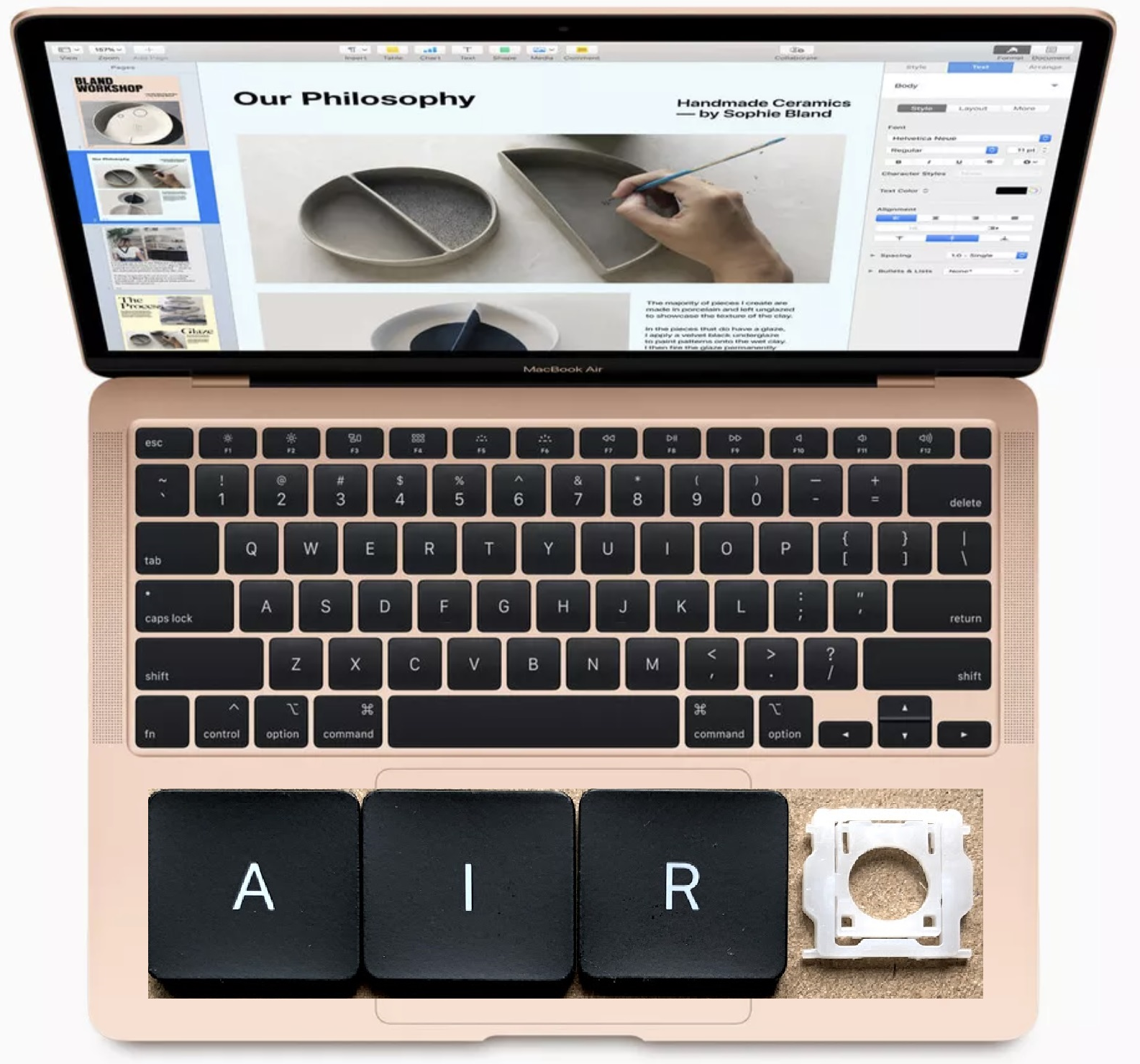 Genuine Replacement Key & Clip Macbook AIR 2020-25, M1 M2 M3 Genuine Replacement Key & Clip Macbook AIR 2020-25, M1 M2 M3