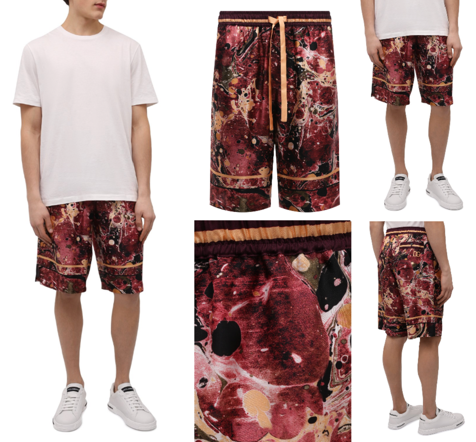 Comme Des Garçons Homme Plus Distressed Silver Foil Shorts Comme Des Garçons Homme Plus Distressed Silver Foil Shorts