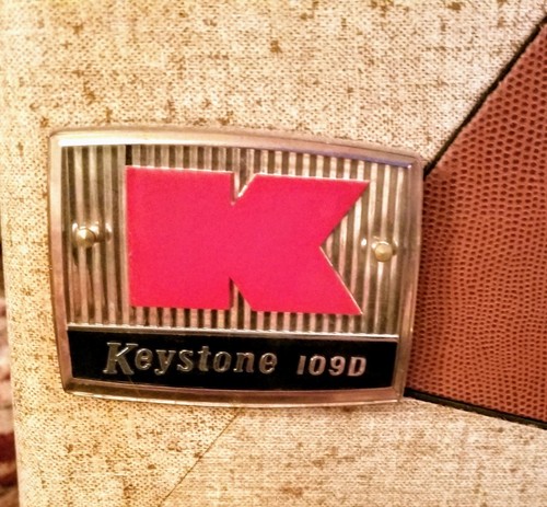 Vintage Old Keystone 109D 8mm Movie Projector in Original Case