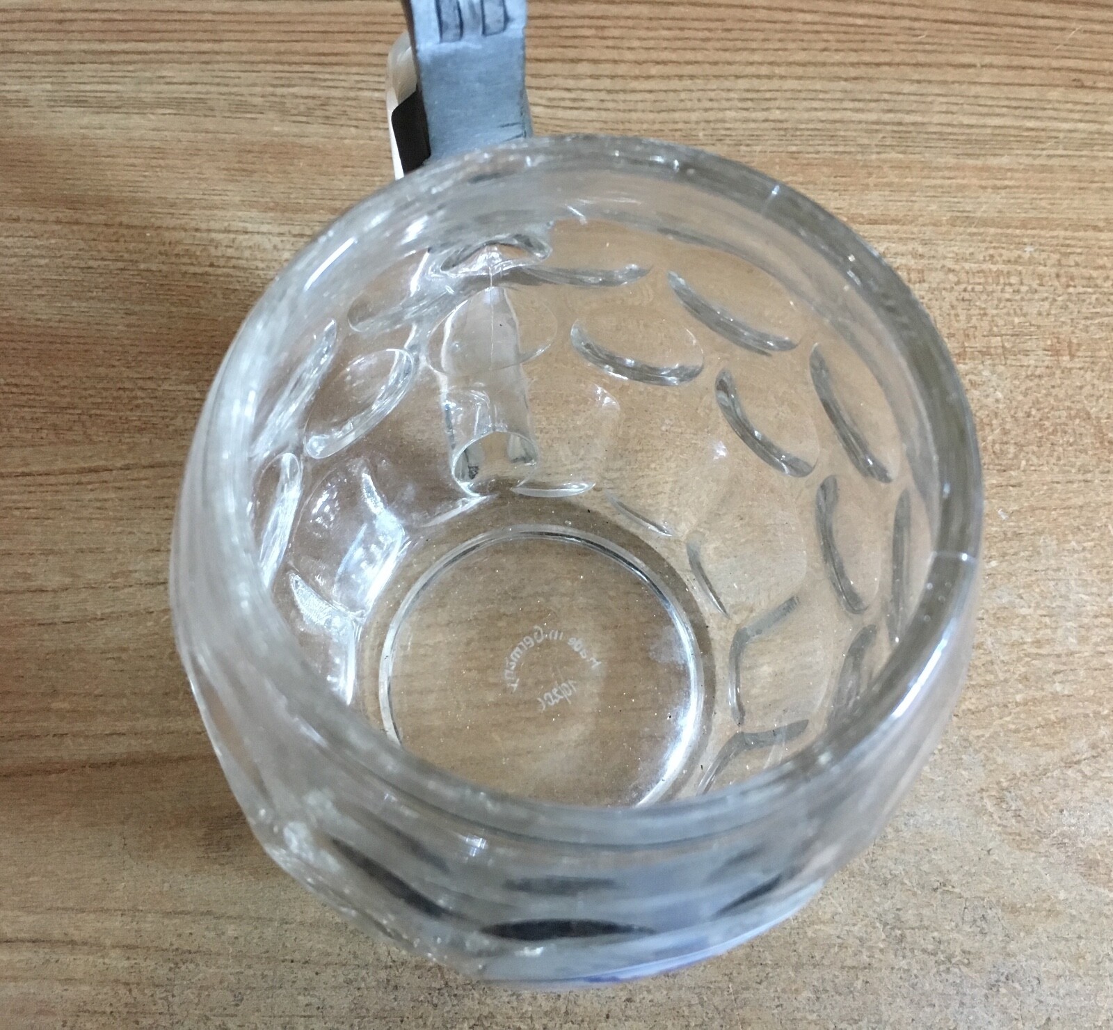 Vintage Lowenbrau Muenchen Glass Beer Stein w/ Metal Lid - Made in Germany