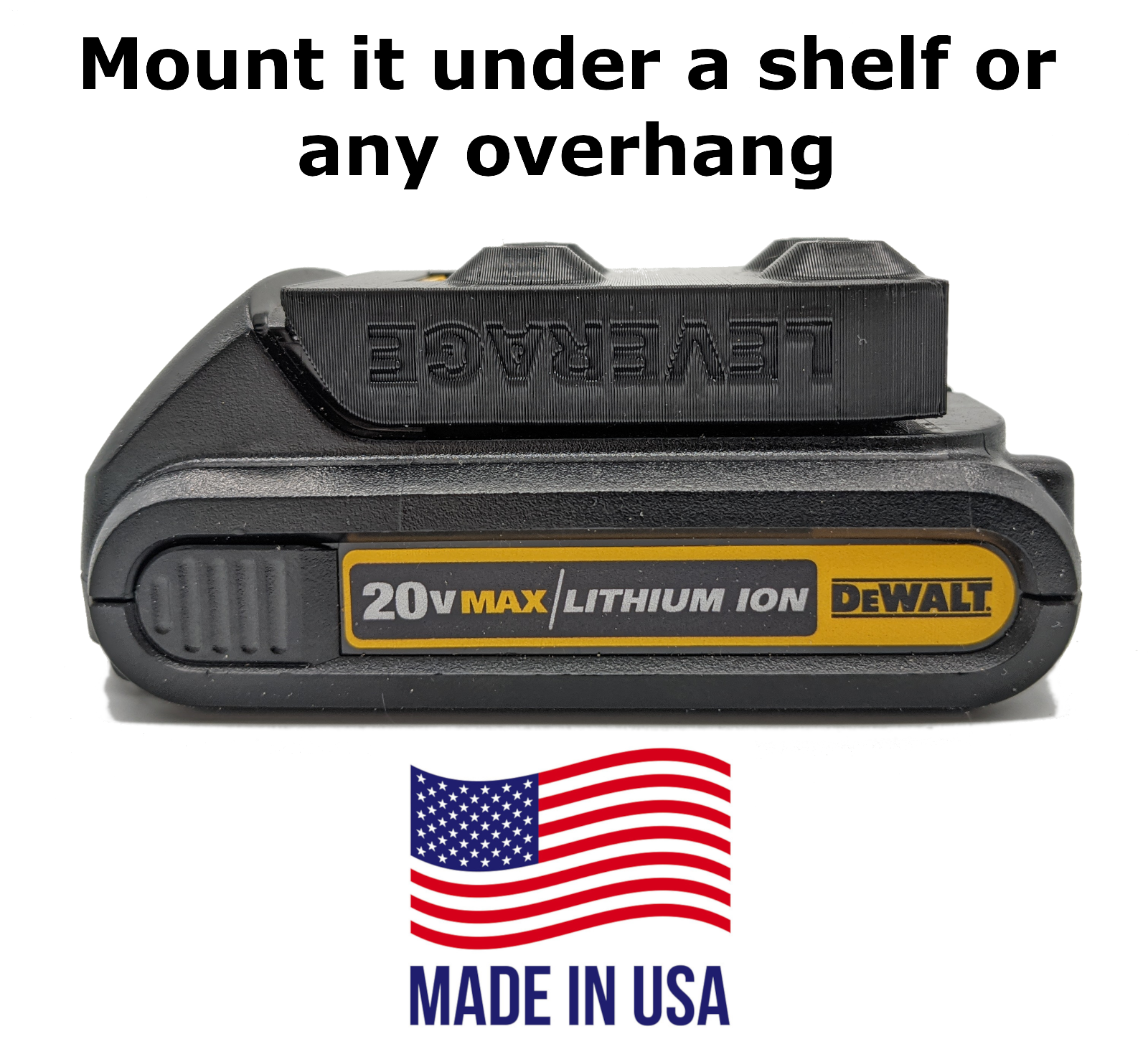 6 / 6 Combo Pack DeWALT 20V 60V Tool & Battery Mounts/Hangers/Holders- BEST FIT!