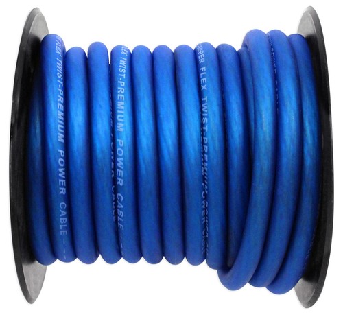 Rockville R4G40-BLUE 4 AWG Gauge 40 Foot Car Amp Power / Ground Wire Spool