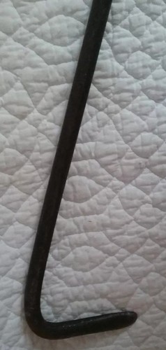 Long Unique Vintage Wrought Iron Fireplace Fire Poker 42