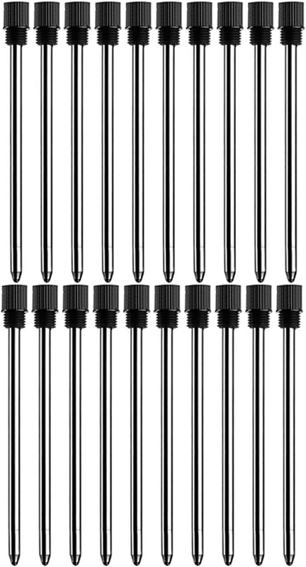 2.75'' Black Ink Crystal Pen Refills, Standard D1 Ballpoint Pen Refill (Remove B