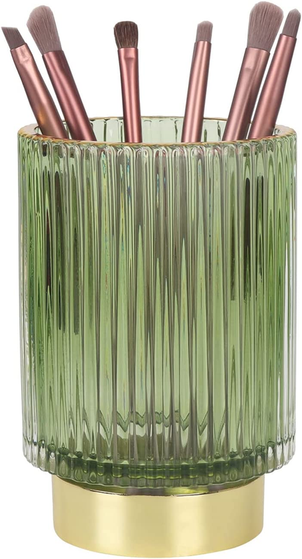 Makeup Brush Holder Organizer-Pen Holder,Crystal Cosmetic Pencil Cup Desk Organi