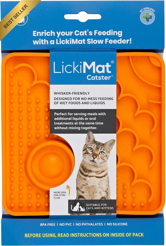 Catster Combo Slow Feeder with Micro Dish - Enhance Hydration - Ideal for All Ca