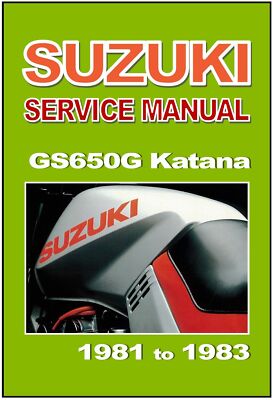 SUZUKI Workshop Manual GS650 GS650G Katana 1981 1982 and