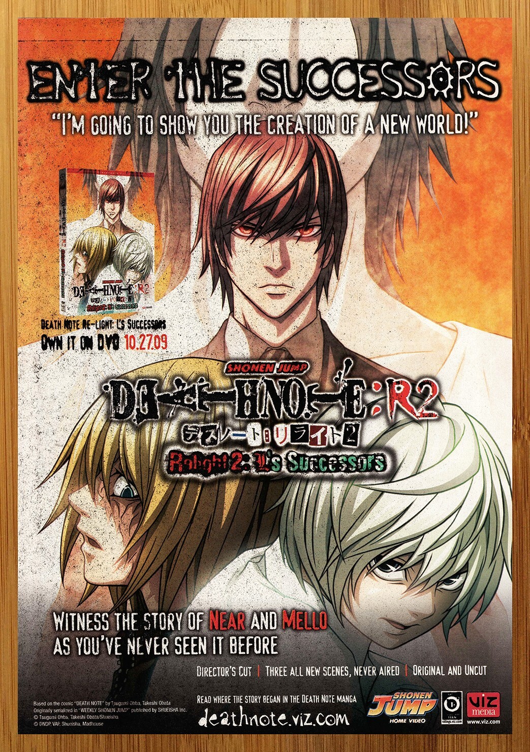 2009 Death Note Relight 2 L's Successors DVD Print Ad/Poster 2009 Death Note Relight 2 L's Successors DVD Print Ad/Poster