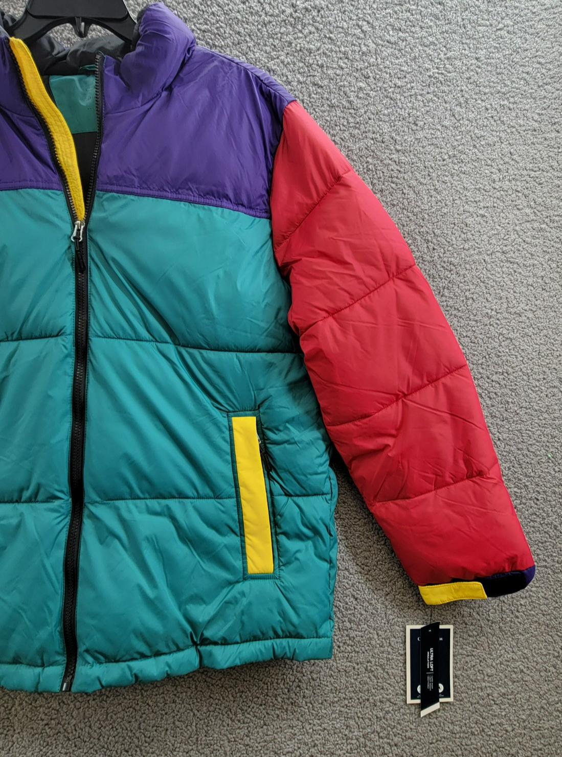 Club Room Colorblocked Quilted Full-Zip Puffer Jacket Men's L Multi Long Sleeve - Picture 6 of 19