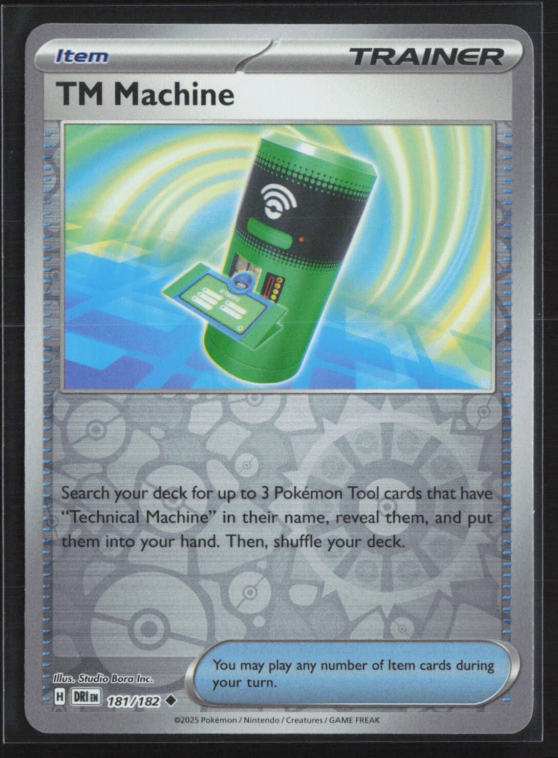 Pokemon TCG Destined Rivals - 181/182 TM Machine Trainer