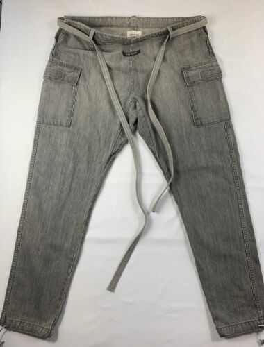 NWT FEAR OF GOD Sixth Collection Grey Denim Jiu Jitsu Cargo NWT FEAR OF GOD Sixth Collection Grey Denim Jiu Jitsu Cargo
