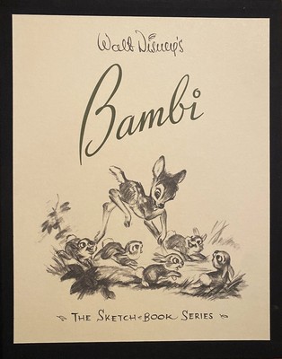 BAMBI SKETCHBOOK SERIES DISNEY, 1997 SIGNED 1ST ED. LTD #601, COA HC CASED, MINT