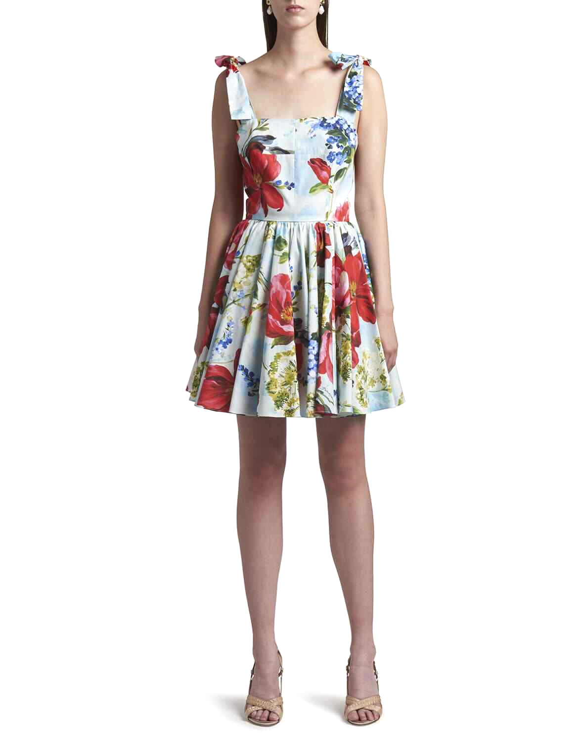 【関税＆送料込み】Dolce & Gabbana Floral Print Jumpsuit Dolce & Gabbana White Cookie & Floral Print Cotton Off