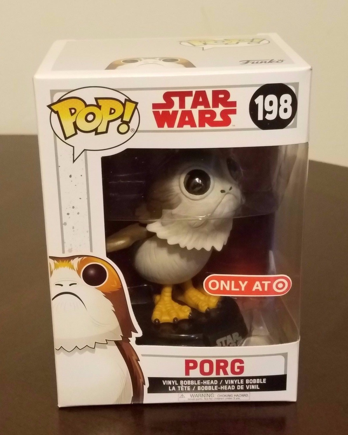 FUNKO POP STAR WARS THE LAST JEDI PORG#198 TARGET EXCLUSIVE