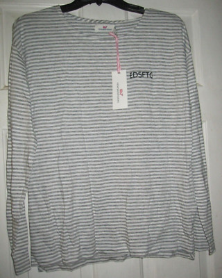 Vineyard Vines Knit Striped EDSFTG in Gray Heather - Size S - NWT