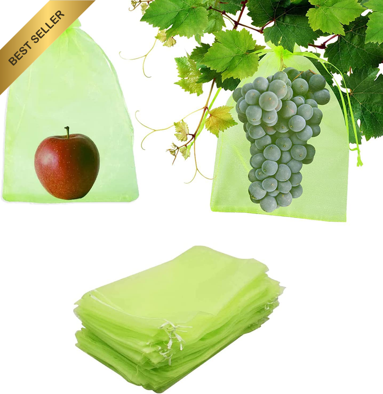 30Pcs Fruit Protect Bags, Reusable Mesh Garden Netting Protection Bag for Plants