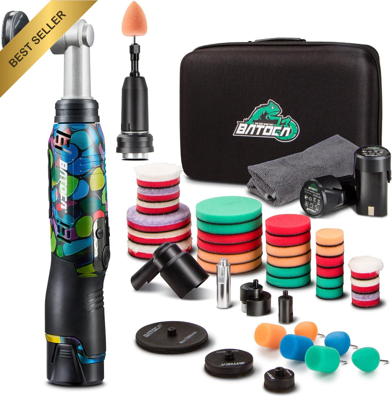S6 Mini Cordless Polisher,12V Car Buffer Polishing Kit for Detailing Paintwork C