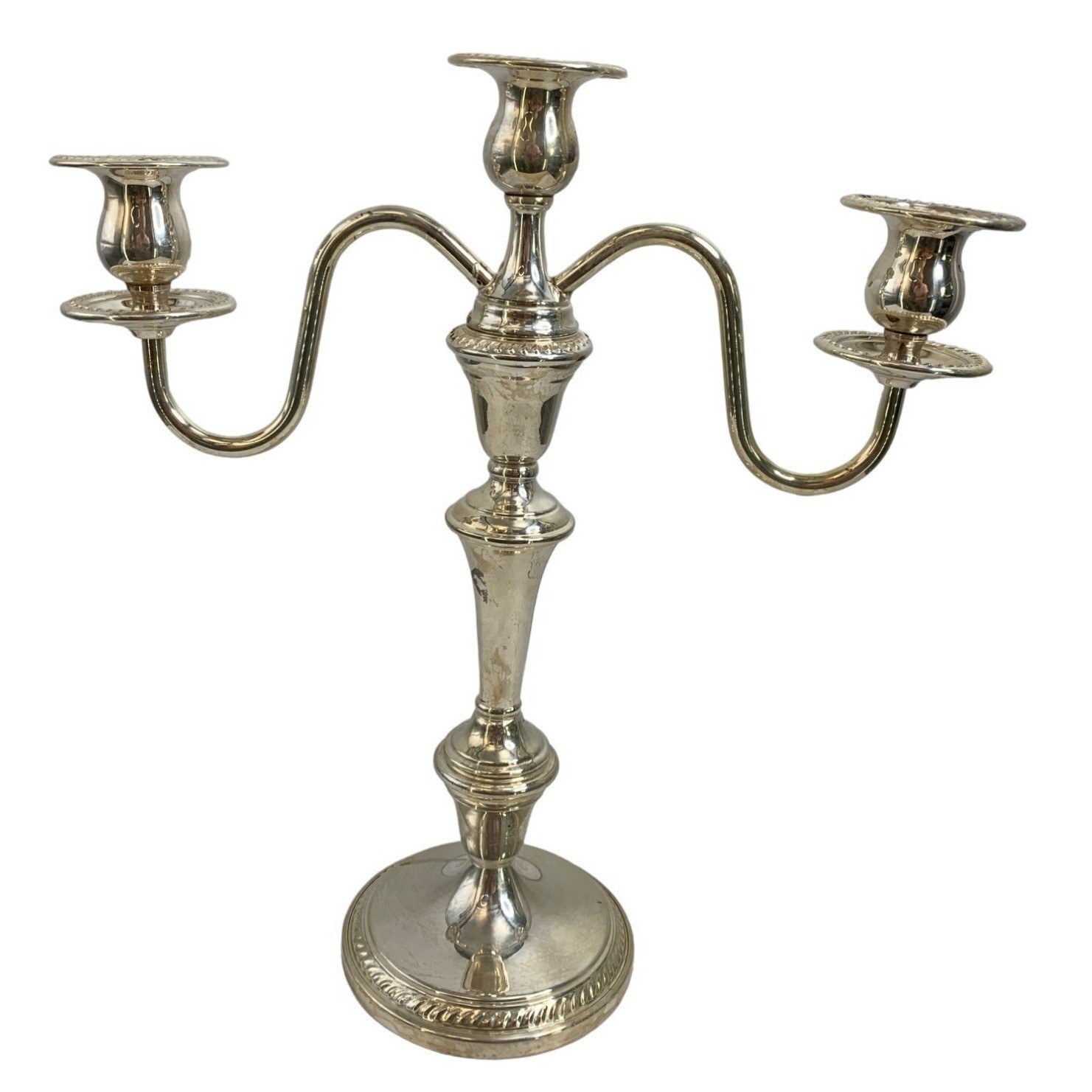 【FB Rogers】ビクトリアンのティーケトル スタンド / バナー VTG FB Rogers 7583 Silver Candelabra Candle Holder Holiday