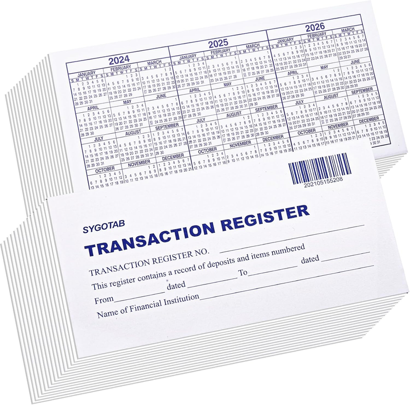 24 PCS Check registers for Personal Checkbook, Upgrade Checkbook Register and tr
