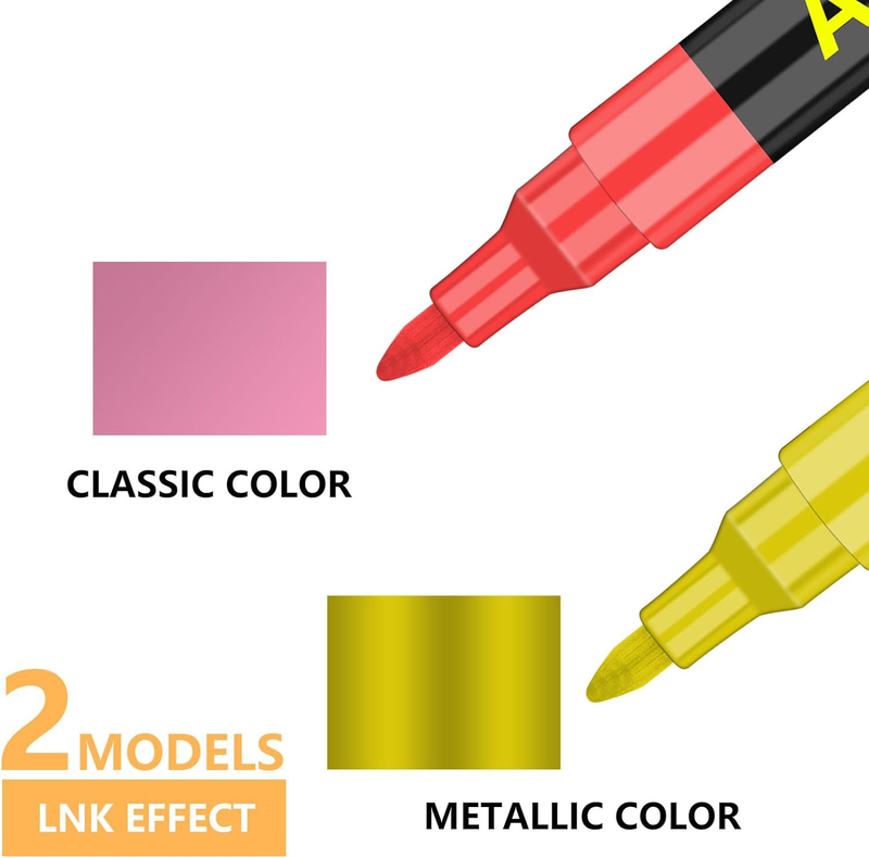 36 Colors Acrylic Paint Pens Paint Markers, 0.7Mm Extra Fine Acrylic Paint Pens